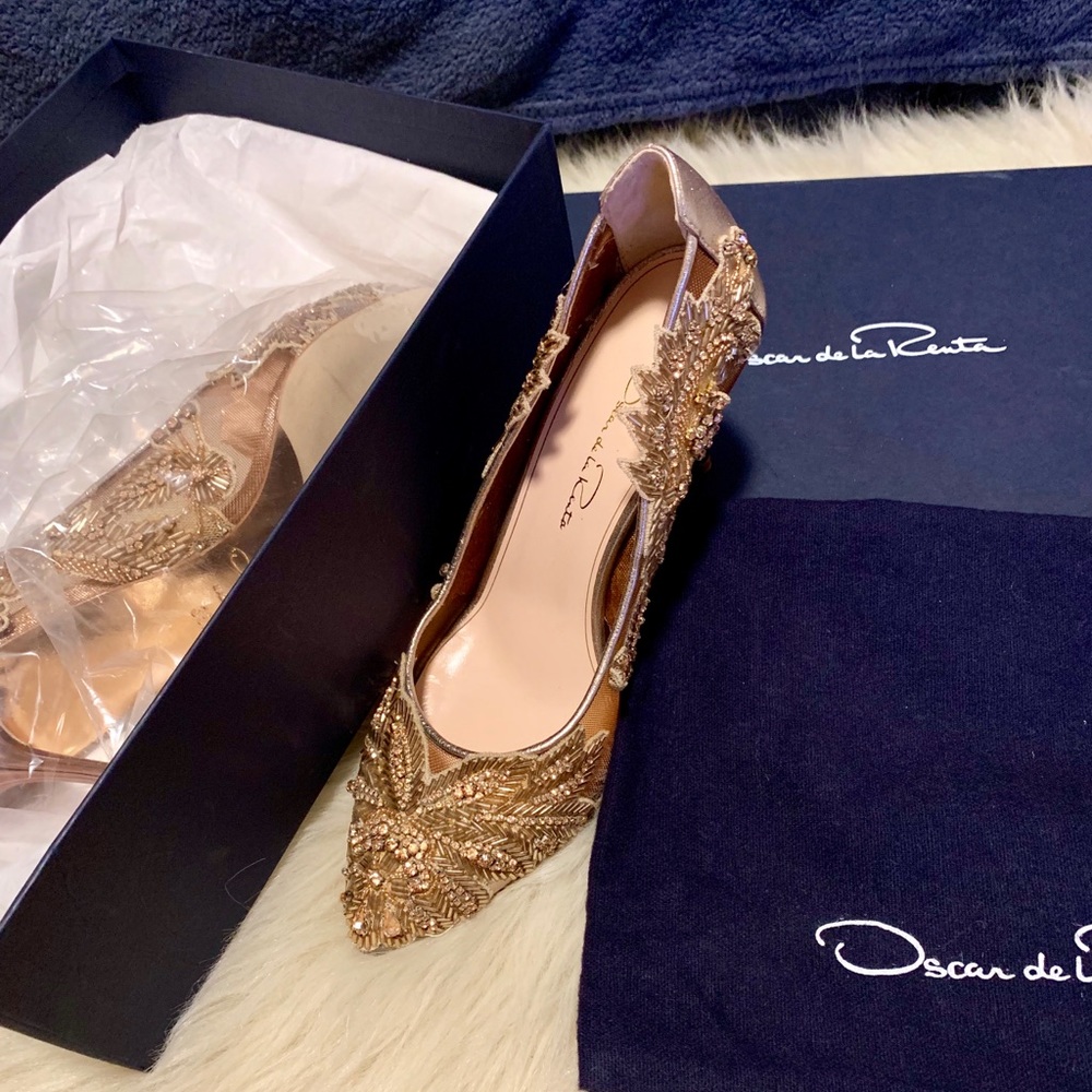 Oscar de la Renta Alyssa Embroidered pumps RSG